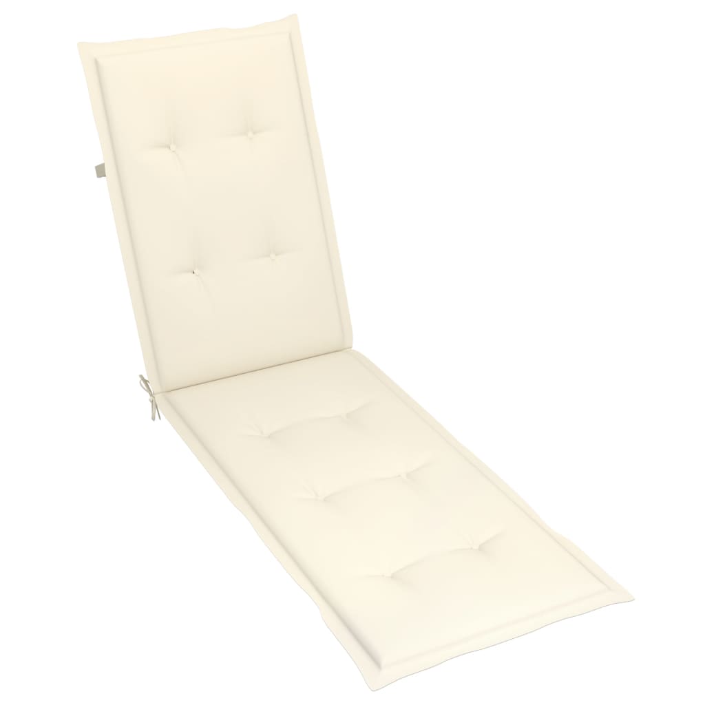 Terrasstoel met voetensteun en kussen massief acaciahout is nu te koop bij PeponiXL, paradijselijk wonen!