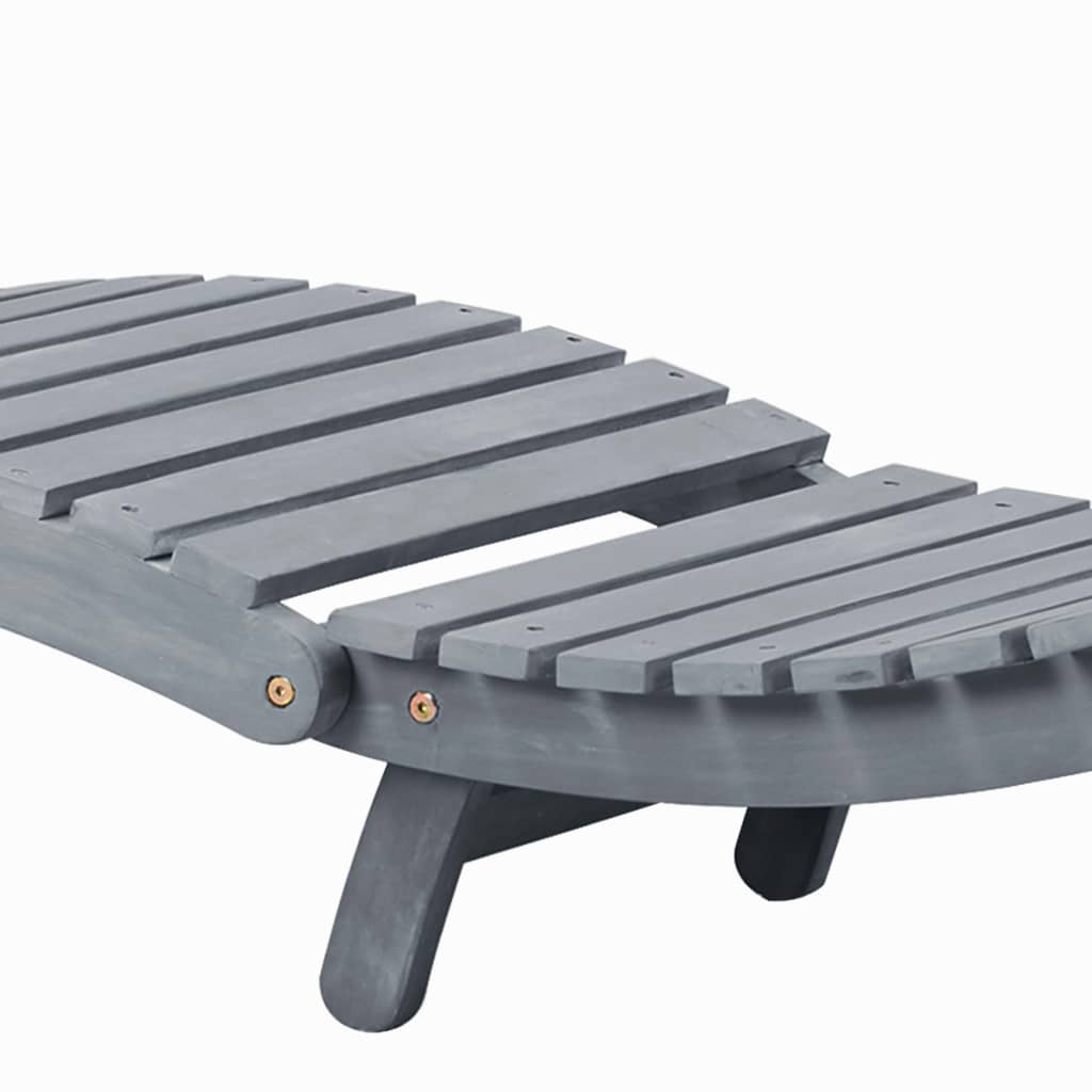 Ligbed met kussen massief acaciahout grijs is nu te koop bij PeponiXL, paradijselijk wonen!