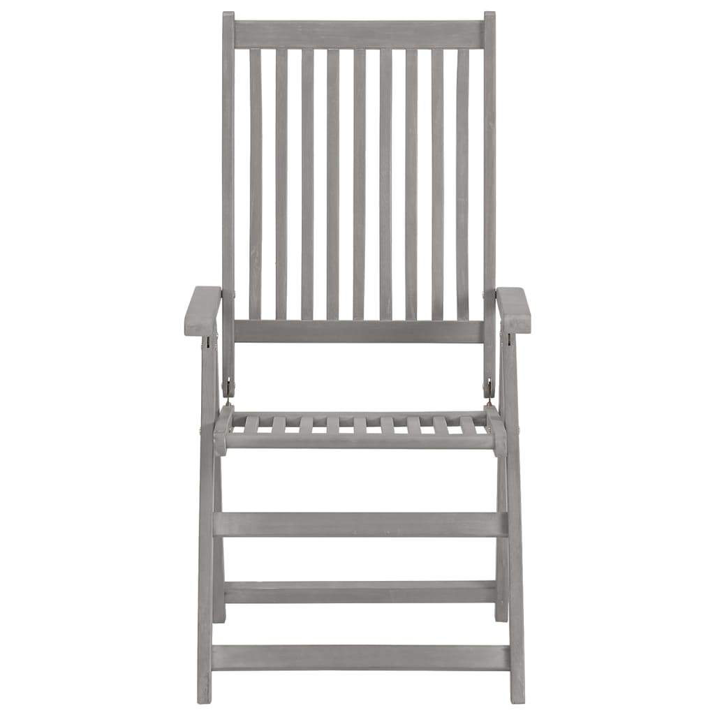 Tuinstoelen 2 st verstelbaar met kussens massief acaciahout is nu te koop bij PeponiXL, paradijselijk wonen!