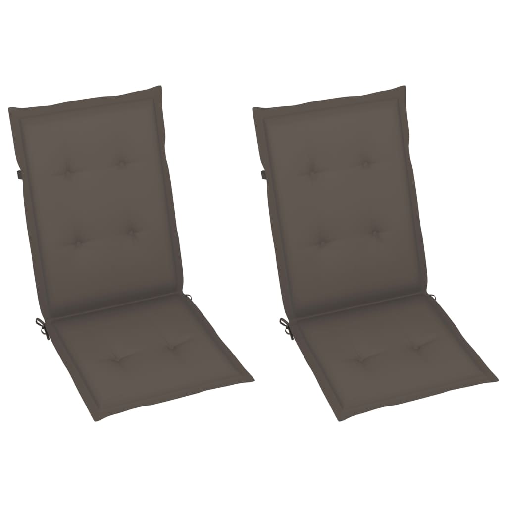 Tuinstoelen 2 st verstelbaar met kussens massief acaciahout is nu te koop bij PeponiXL, paradijselijk wonen!