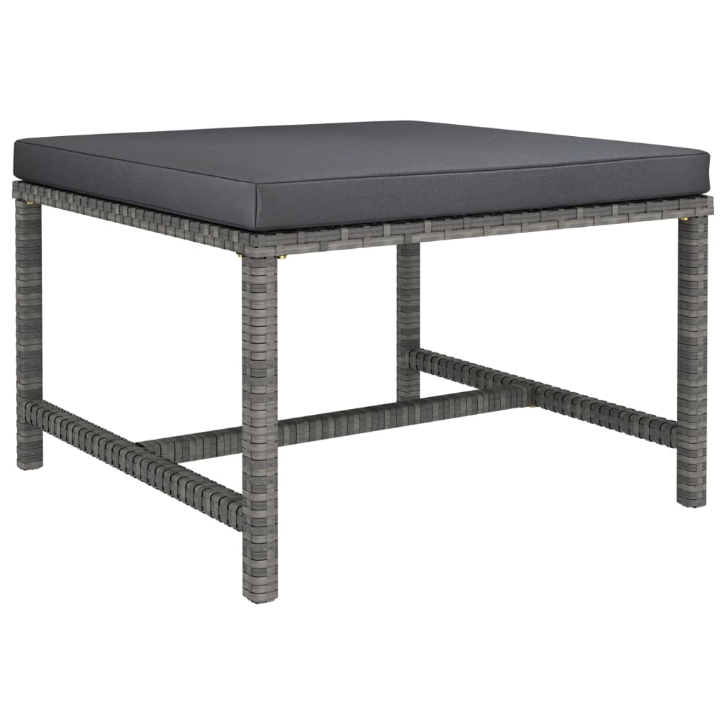 6-delige Loungeset met kussens poly rattan grijs is nu te koop bij PeponiXL, paradijselijk wonen!