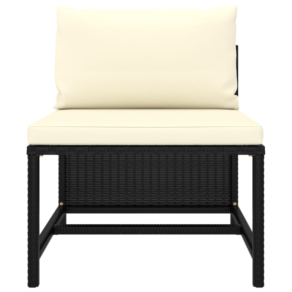 12-delige Loungeset met kussens poly rattan zwart is nu te koop bij PeponiXL, paradijselijk wonen!