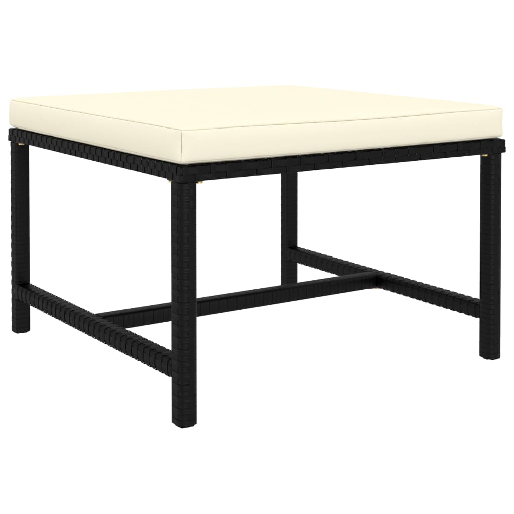 12-delige Loungeset met kussens poly rattan zwart is nu te koop bij PeponiXL, paradijselijk wonen!
