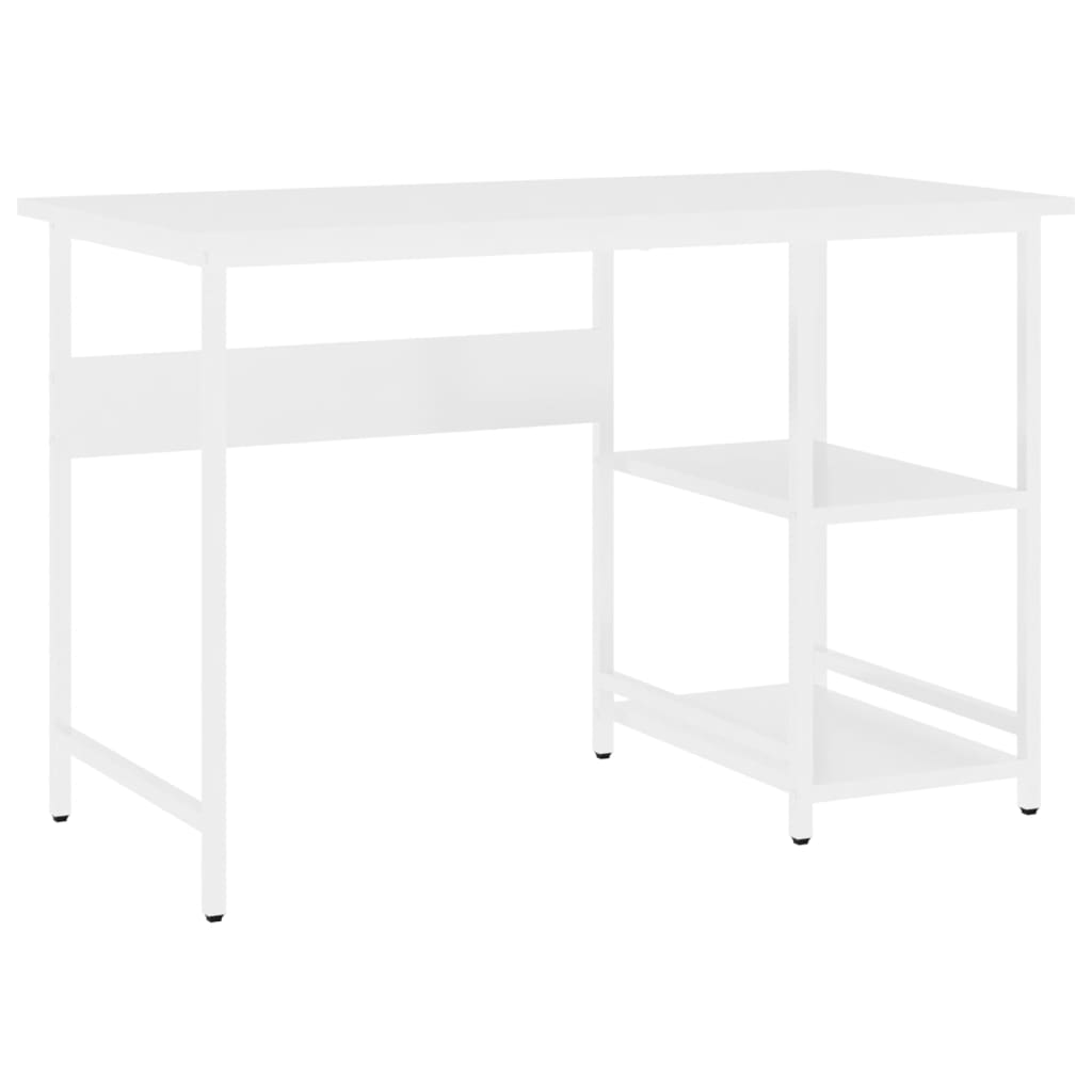 Computerbureau 105x50x72 cm MDF en metaal wit is nu te koop bij PeponiXL, paradijselijk wonen!