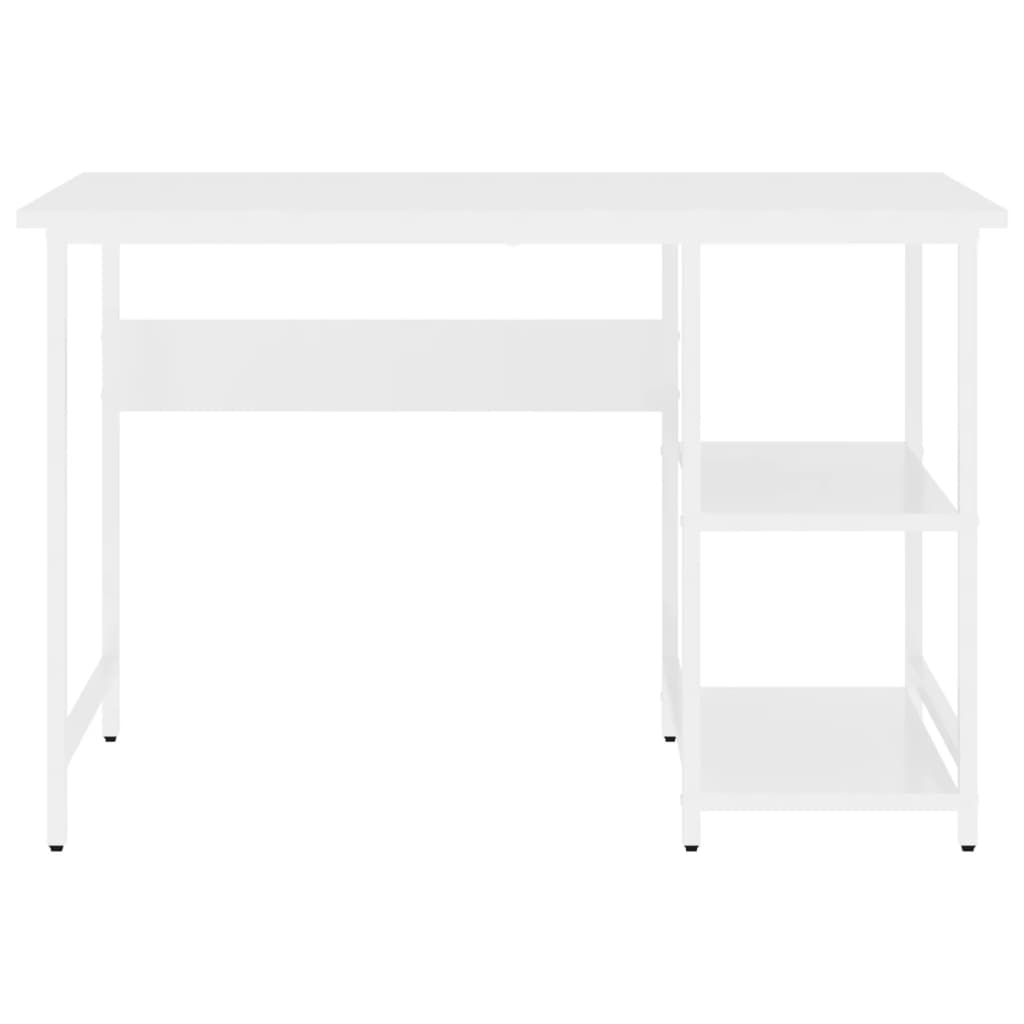 Computerbureau 105x50x72 cm MDF en metaal wit is nu te koop bij PeponiXL, paradijselijk wonen!