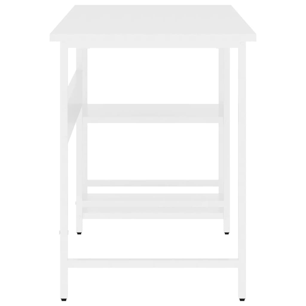 Computerbureau 105x50x72 cm MDF en metaal wit is nu te koop bij PeponiXL, paradijselijk wonen!