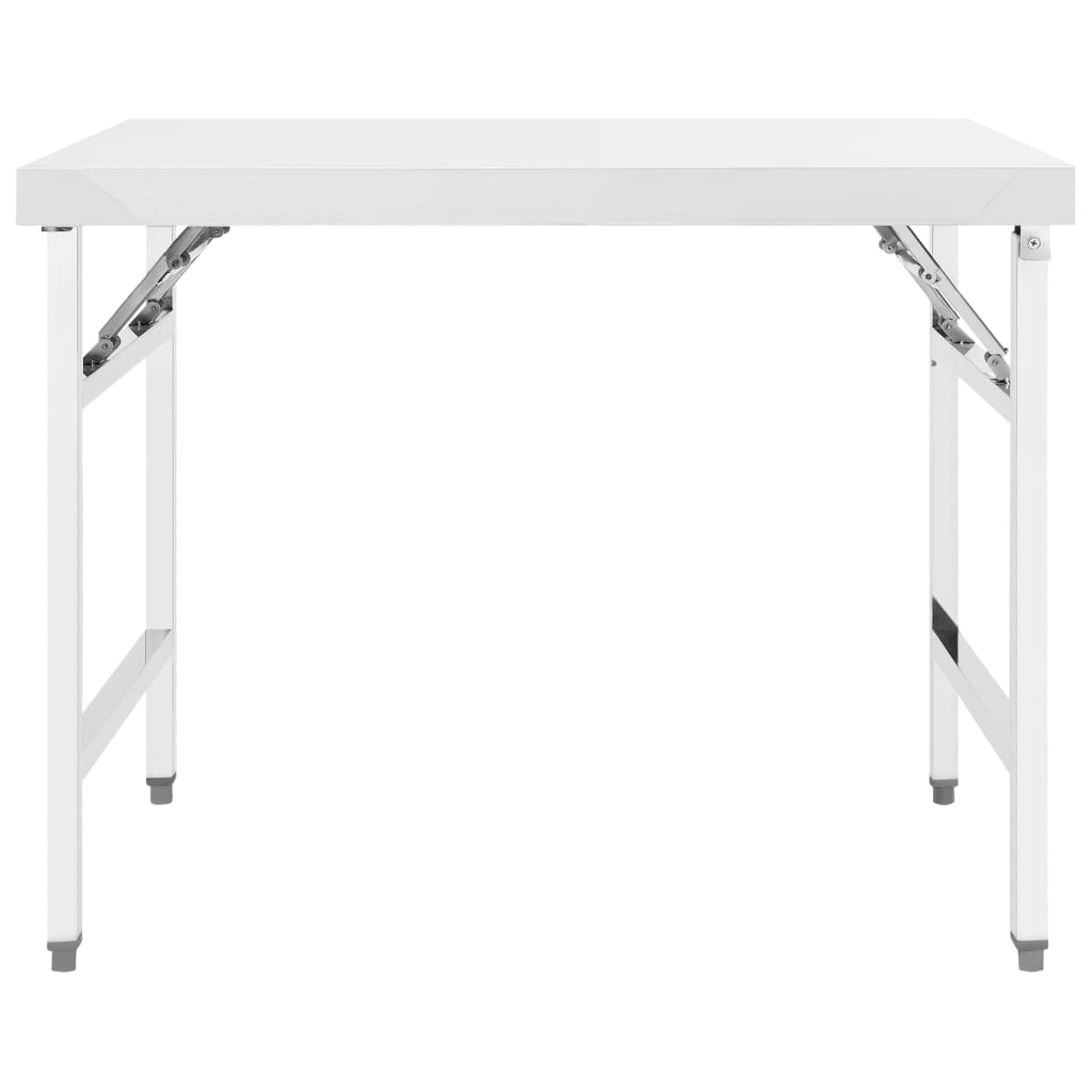 Keukenwerktafel inklapbaar 100x60x80 cm roestvrij staal is nu te koop bij PeponiXL, paradijselijk wonen!