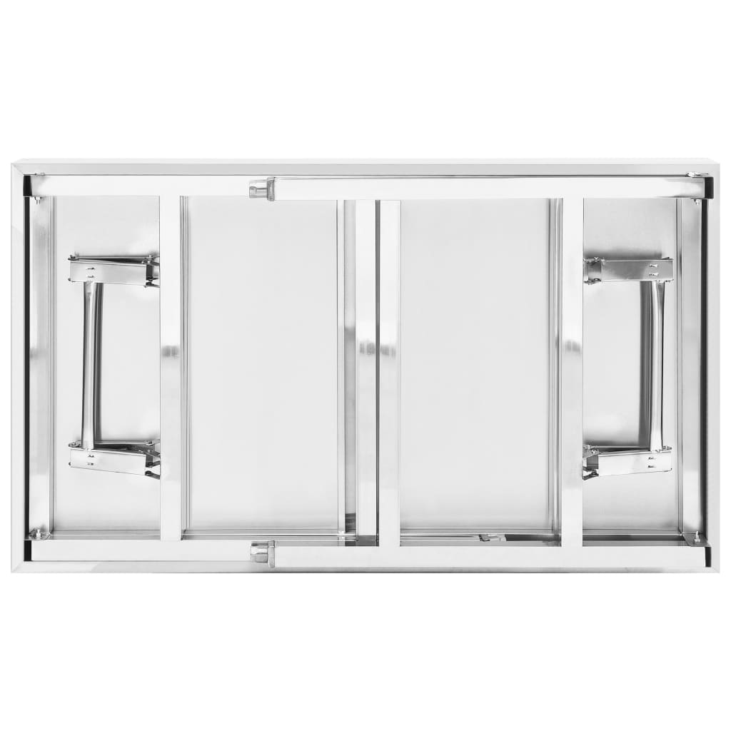 Keukenwerktafel inklapbaar 100x60x80 cm roestvrij staal is nu te koop bij PeponiXL, paradijselijk wonen!