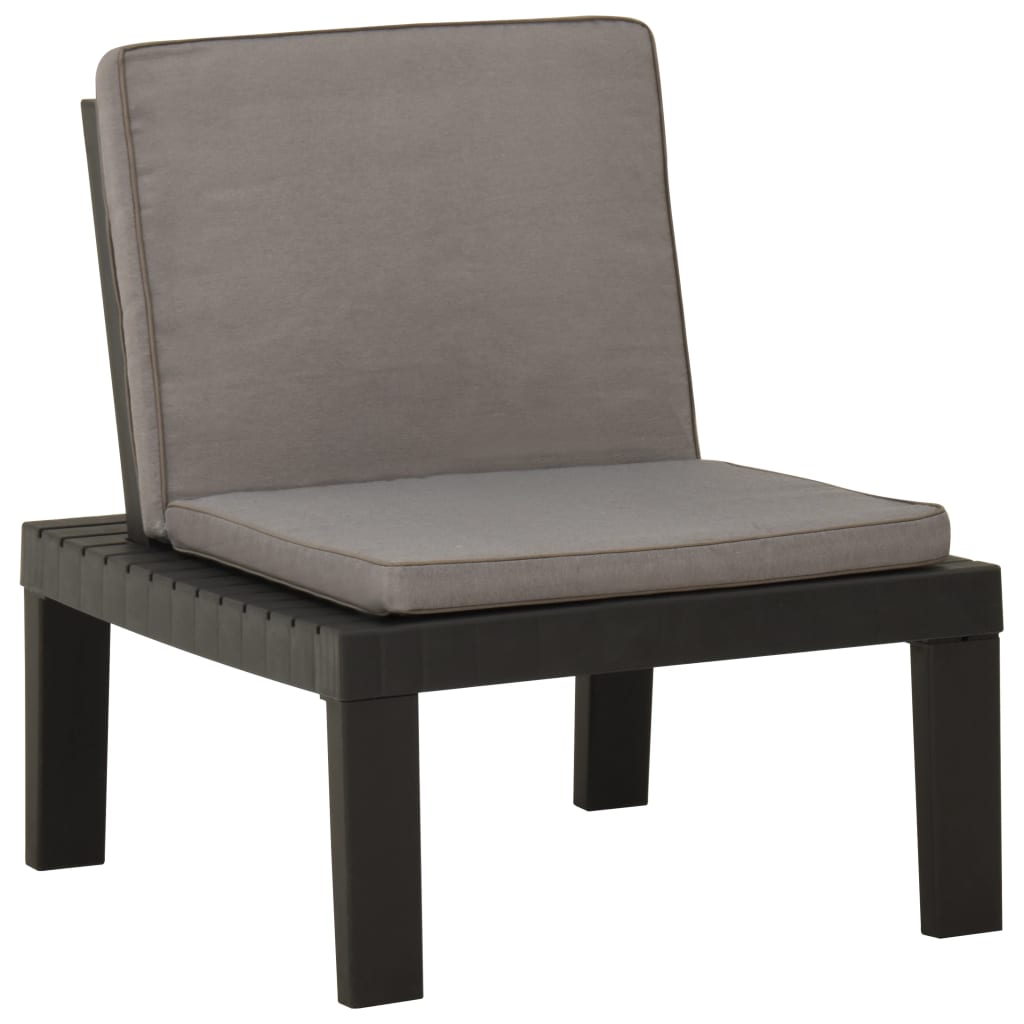 Loungestoelen 2 st met kussens kunststof grijs is nu te koop bij PeponiXL, paradijselijk wonen!