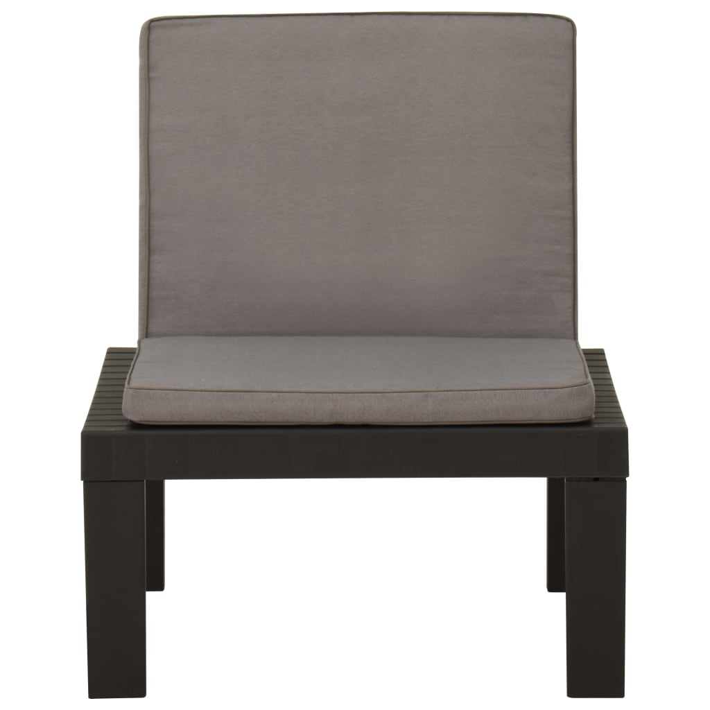 Loungestoelen 2 st met kussens kunststof grijs is nu te koop bij PeponiXL, paradijselijk wonen!