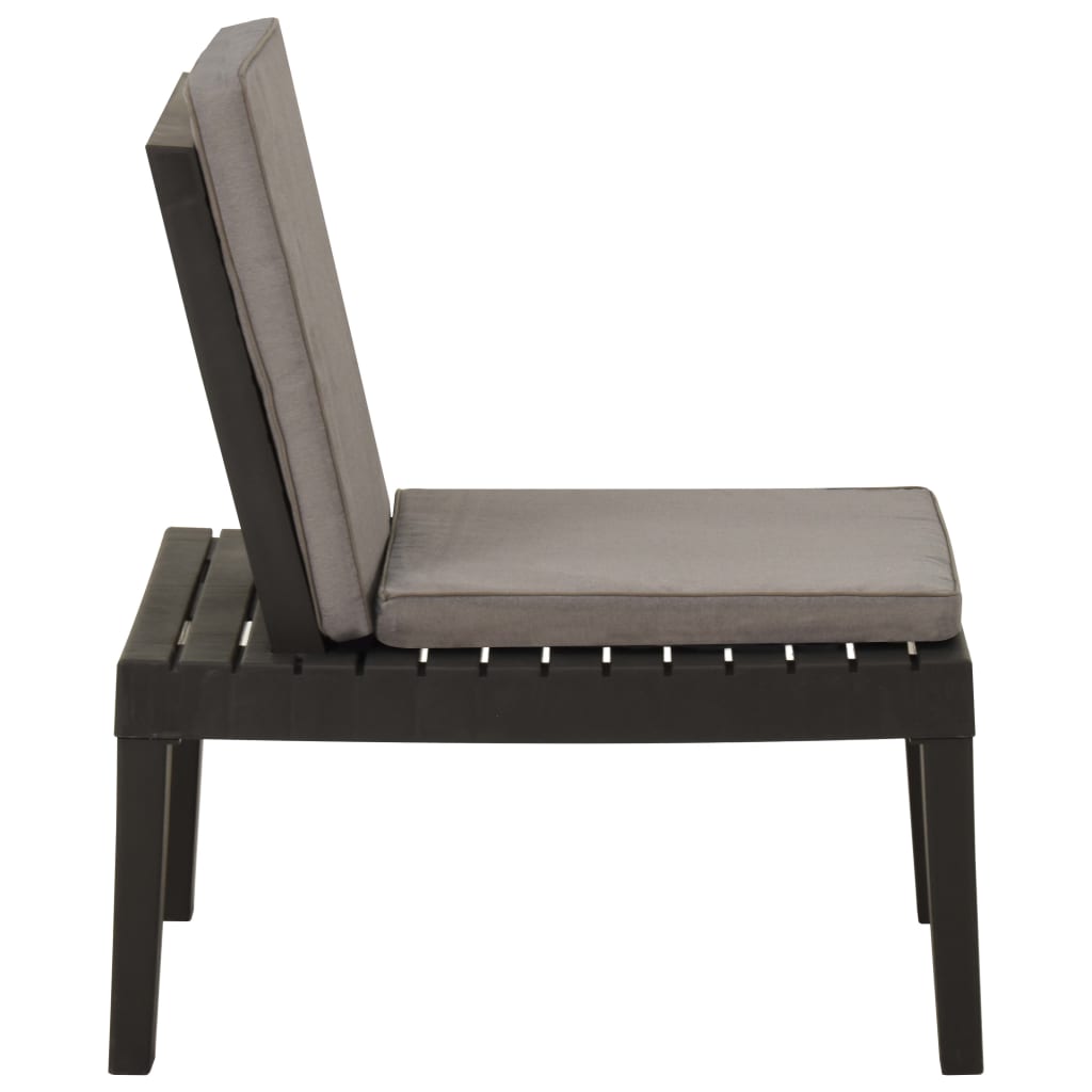 Loungestoelen 2 st met kussens kunststof grijs is nu te koop bij PeponiXL, paradijselijk wonen!