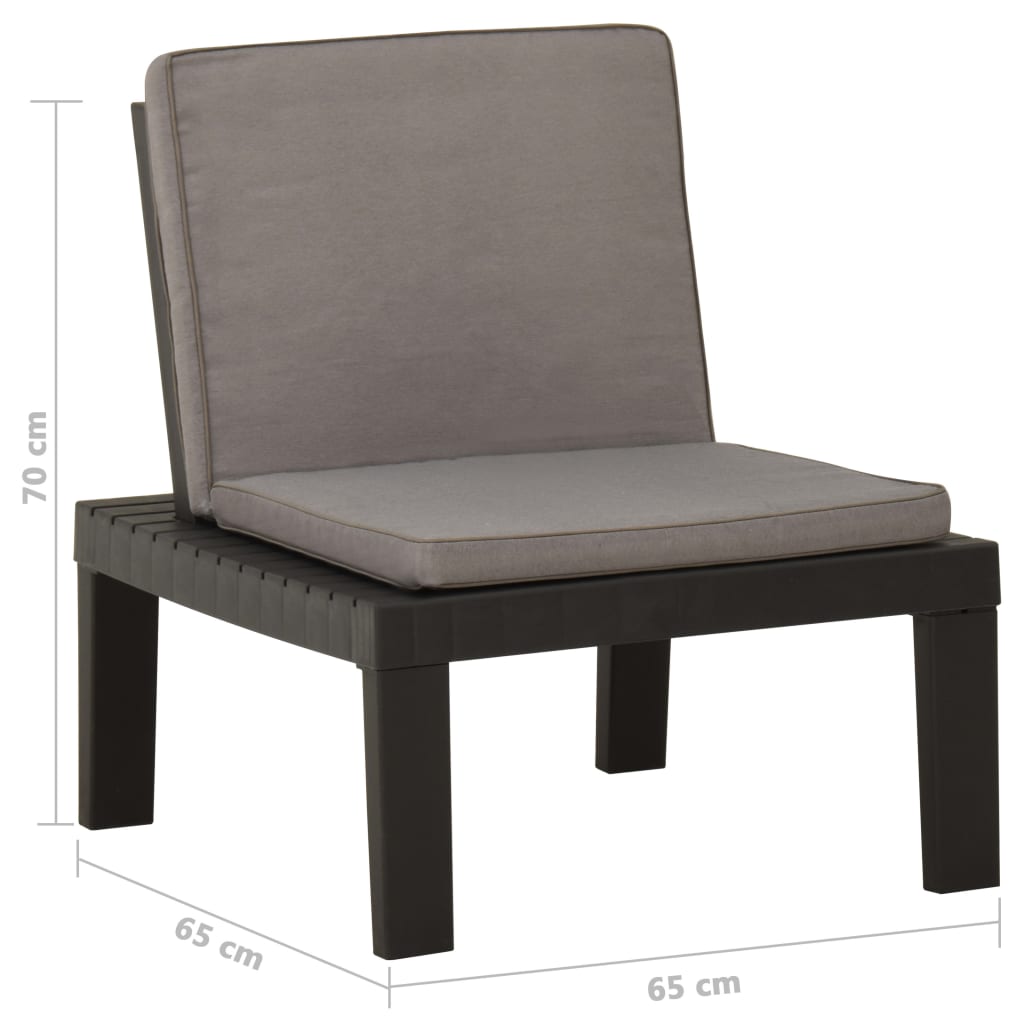Loungestoelen 2 st met kussens kunststof grijs is nu te koop bij PeponiXL, paradijselijk wonen!