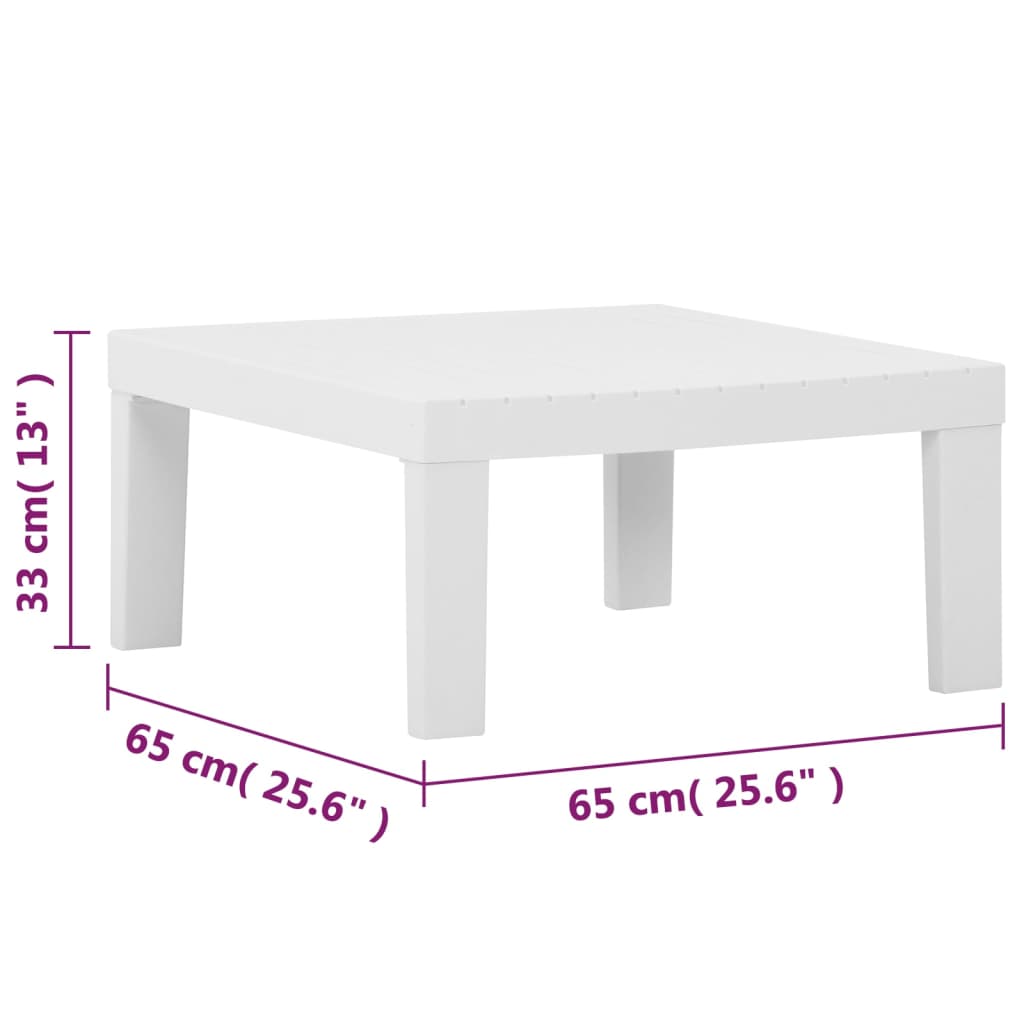 4-delige Loungeset met kussens kunststof wit is nu te koop bij PeponiXL, paradijselijk wonen!