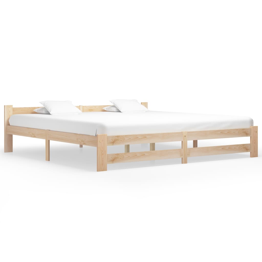 Bedframe massief grenenhout 200x200 cm is nu te koop bij PeponiXL, paradijselijk wonen!