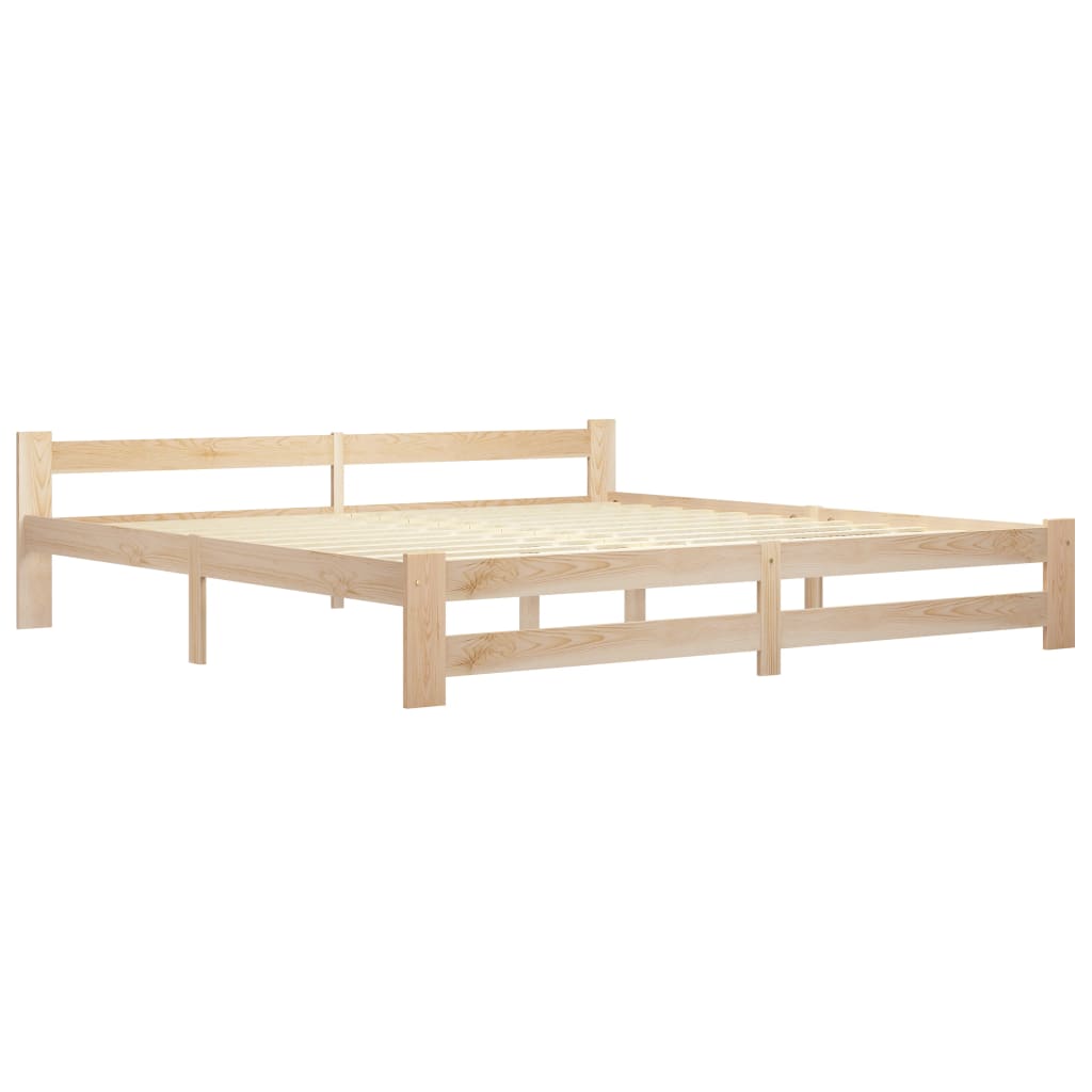 Bedframe massief grenenhout 200x200 cm is nu te koop bij PeponiXL, paradijselijk wonen!