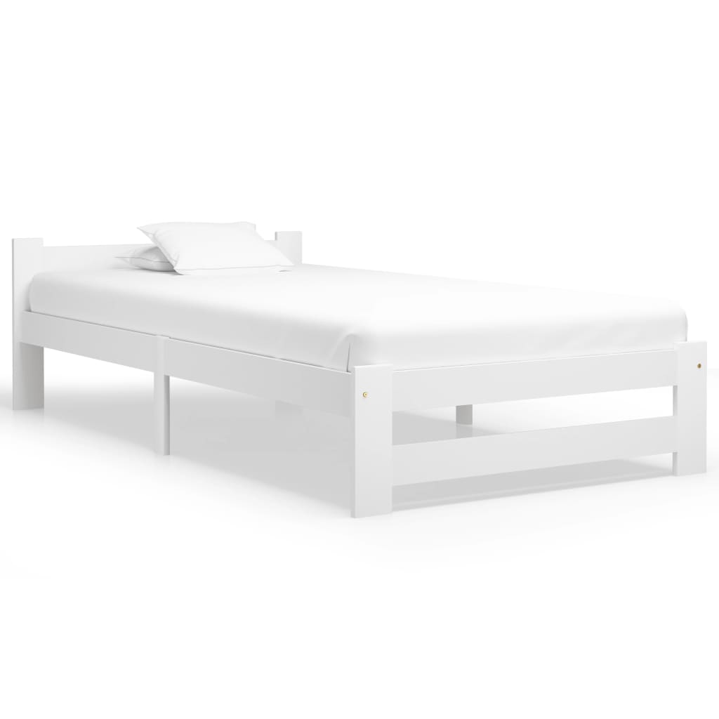 Bedframe massief grenenhout wit 100x200 cm is nu te koop bij PeponiXL, paradijselijk wonen!