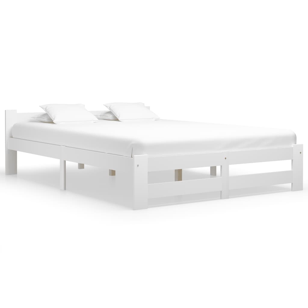 Bedframe massief grenenhout wit 160x200 cm is nu te koop bij PeponiXL, paradijselijk wonen!