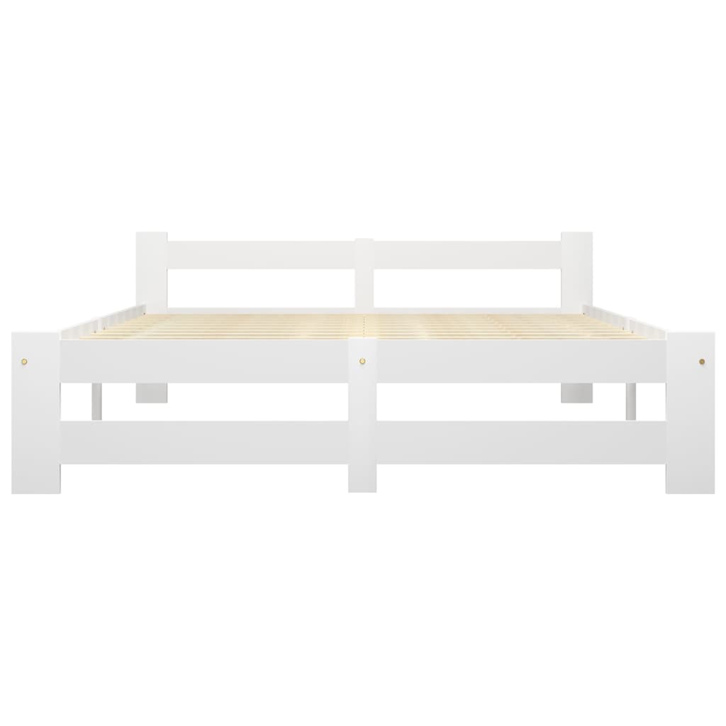 Bedframe massief grenenhout wit 160x200 cm is nu te koop bij PeponiXL, paradijselijk wonen!