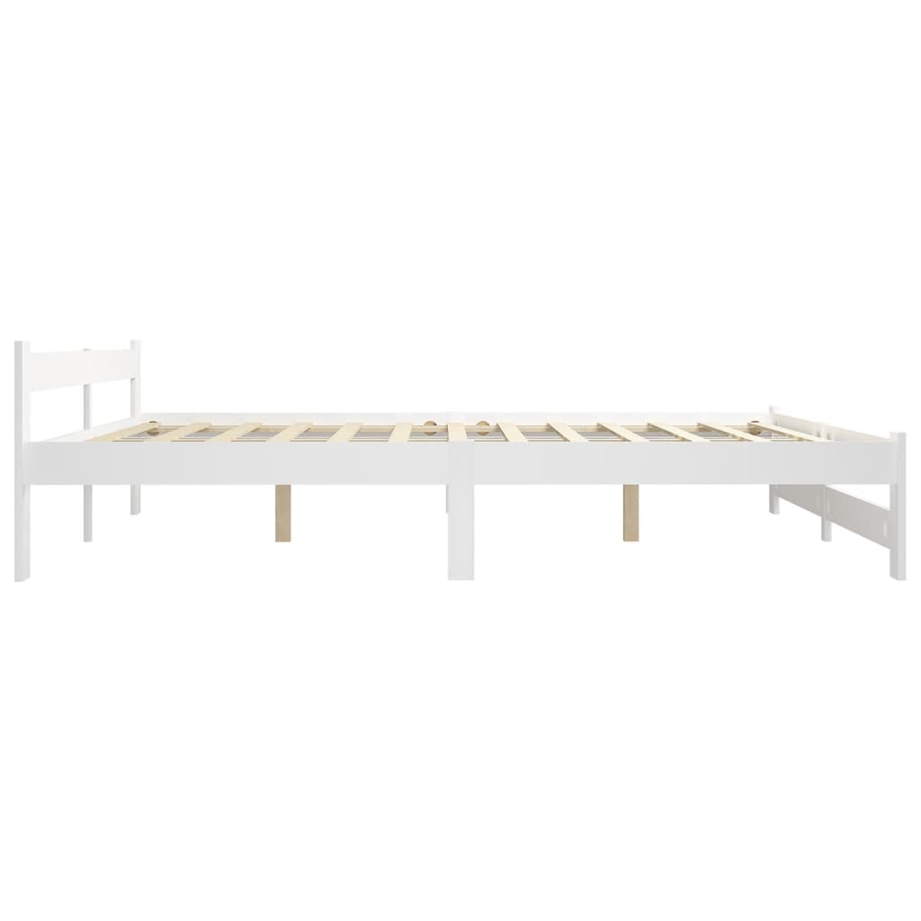 Bedframe massief grenenhout wit 160x200 cm is nu te koop bij PeponiXL, paradijselijk wonen!