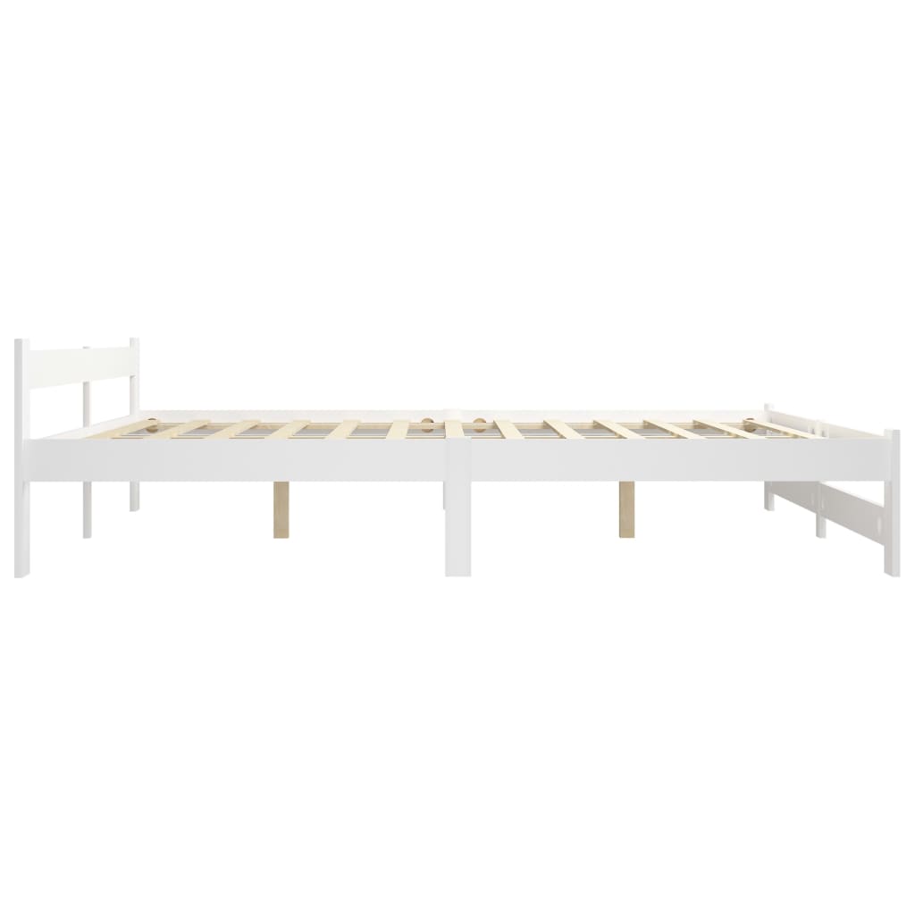 Bedframe massief grenenhout wit 200x200 cm is nu te koop bij PeponiXL, paradijselijk wonen!