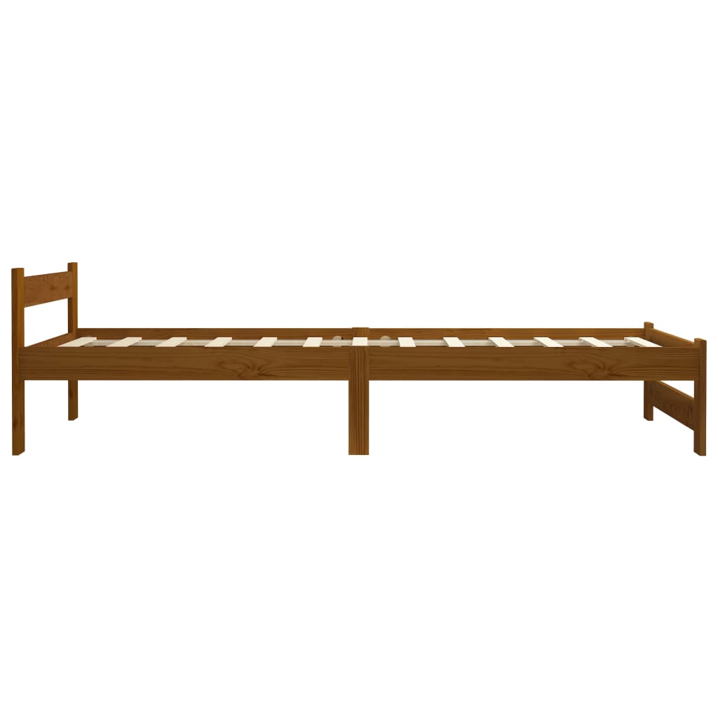 Bedframe massief grenenhout honingbruin 100x200 cm is nu te koop bij PeponiXL, paradijselijk wonen!