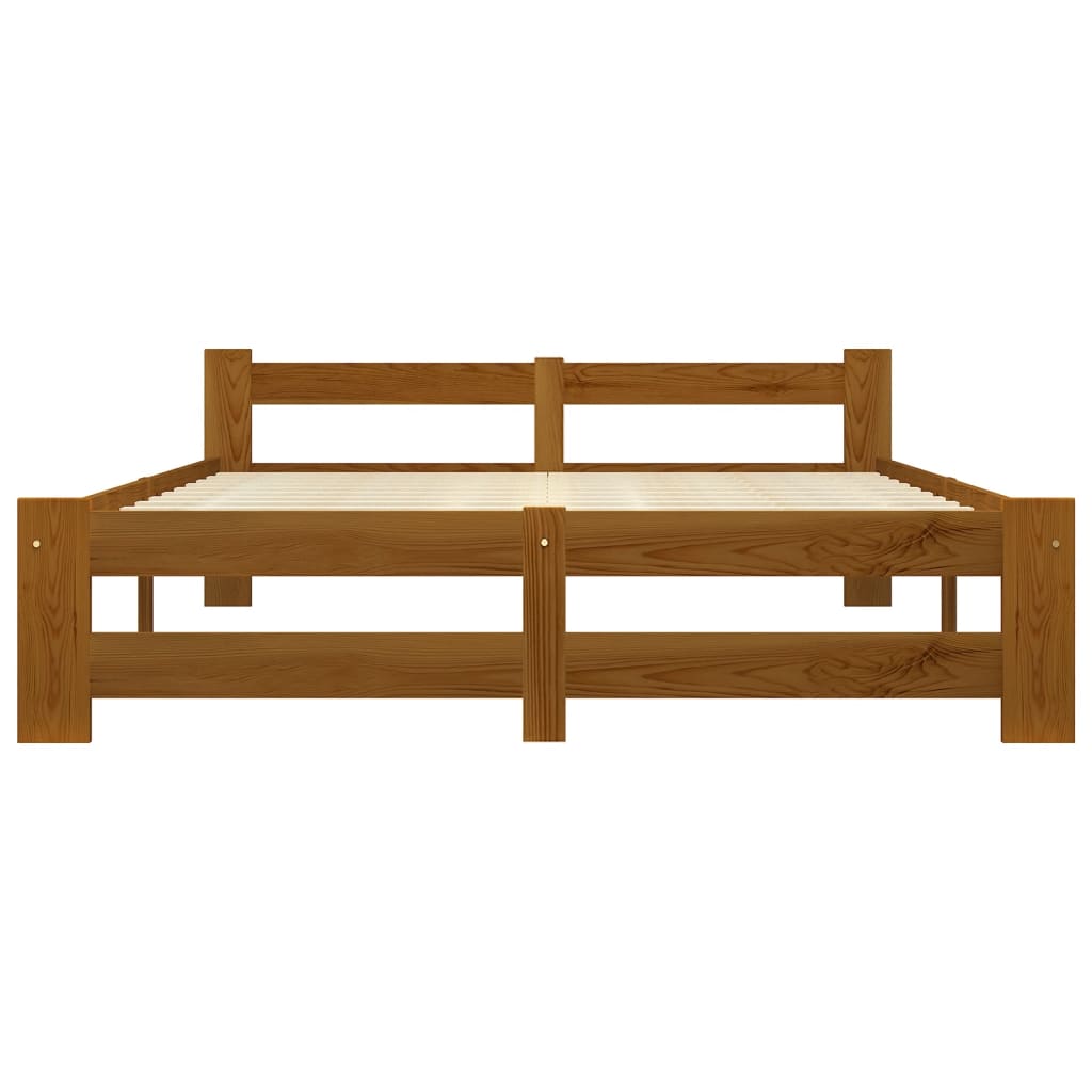 Bedframe massief grenenhout honingbruin 160x200 cm is nu te koop bij PeponiXL, paradijselijk wonen!