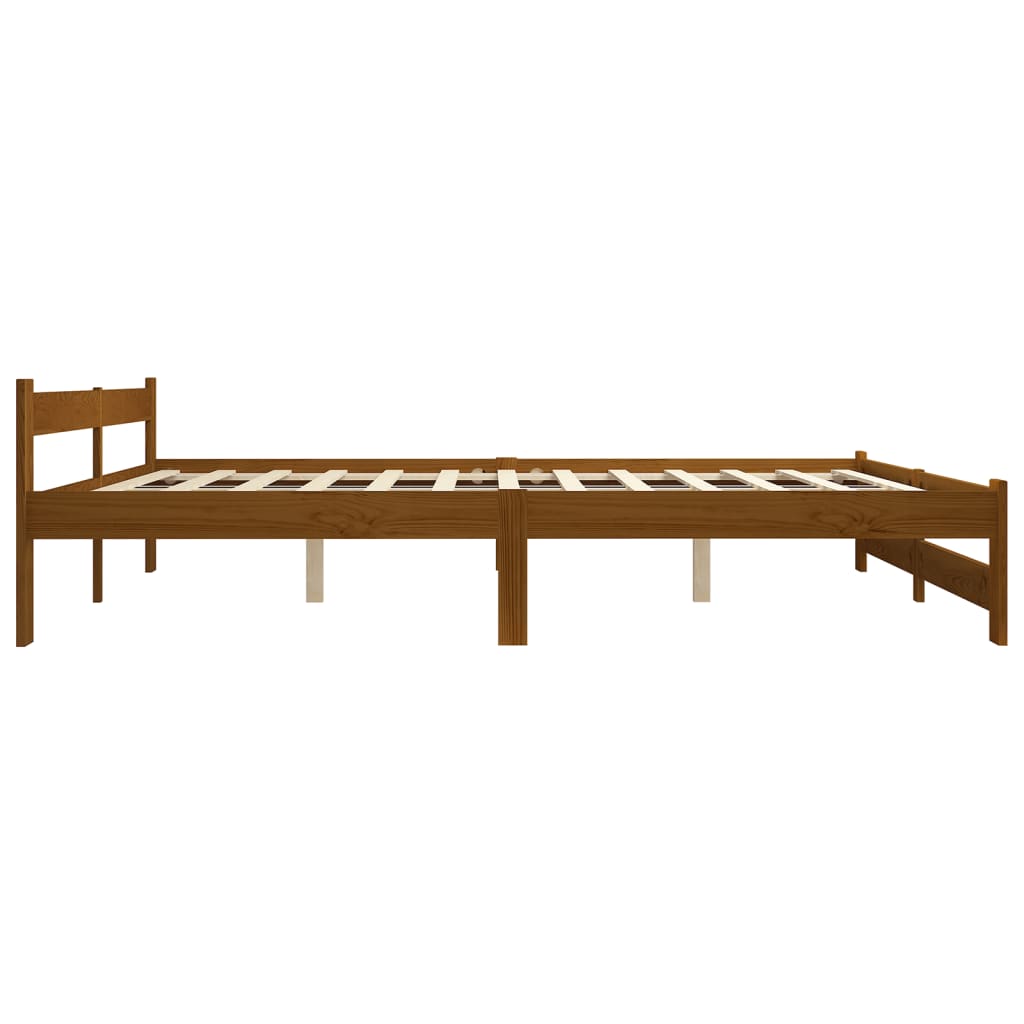 Bedframe massief grenenhout honingbruin 160x200 cm is nu te koop bij PeponiXL, paradijselijk wonen!