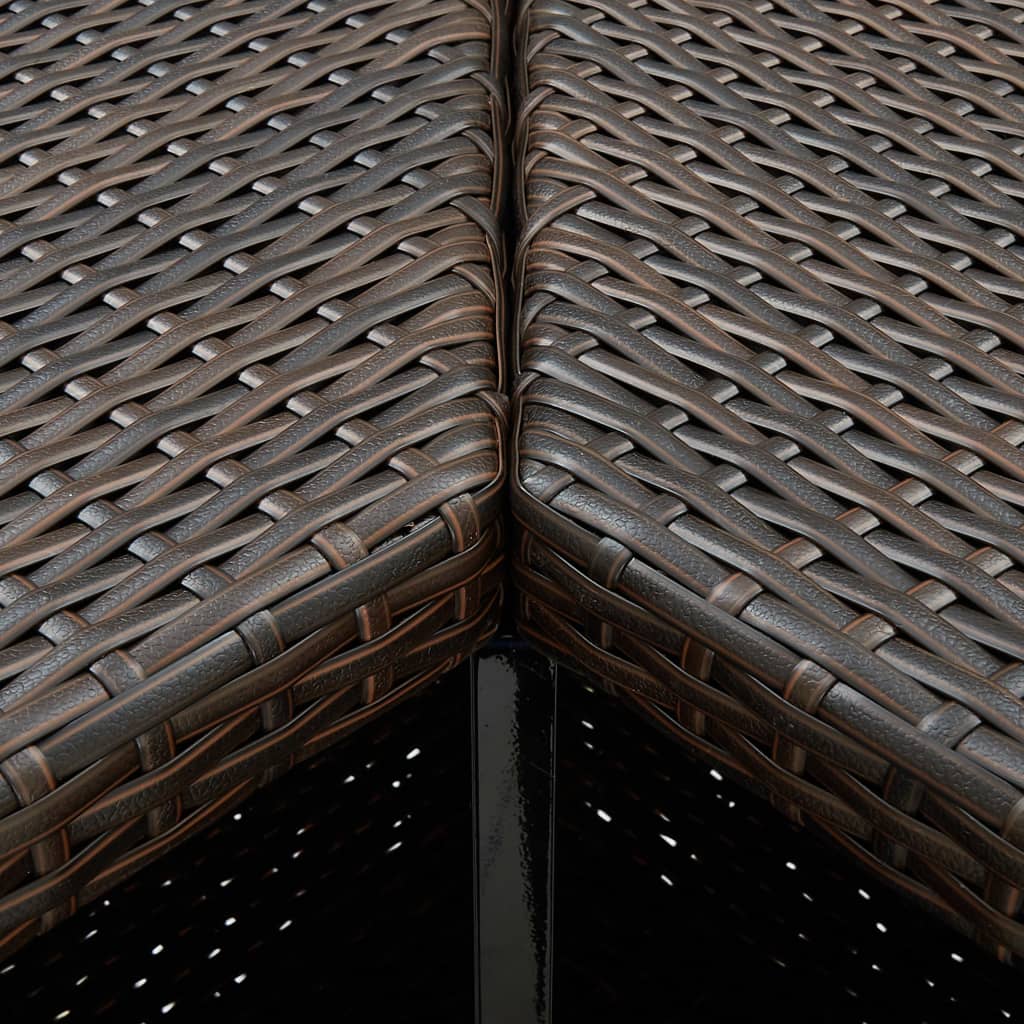 4-delige Tuinbarset met kussens poly rattan bruin is nu te koop bij PeponiXL, paradijselijk wonen!