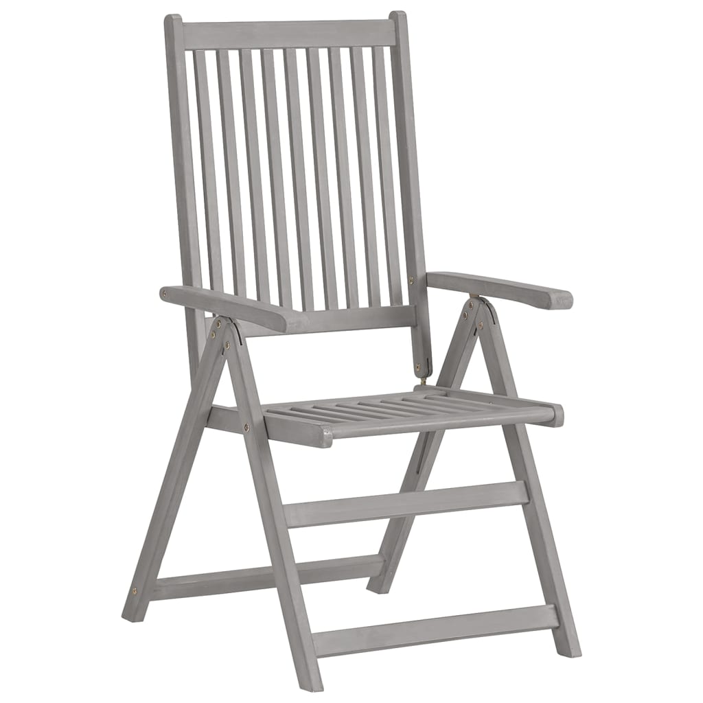 Tuinstoelen 4 st verstelbaar met kussens massief acaciahout is nu te koop bij PeponiXL, paradijselijk wonen!