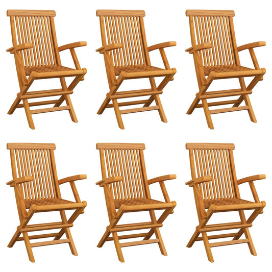 Tuinstoelen 6 st inklapbaar massief teakhout is nu te koop bij PeponiXL, paradijselijk wonen!