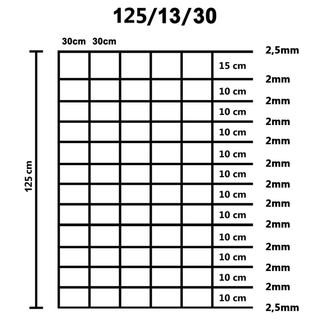 Tuinhek 50x1,25 m gegalvaniseerd staal zilverkleurig is nu te koop bij PeponiXL, paradijselijk wonen!