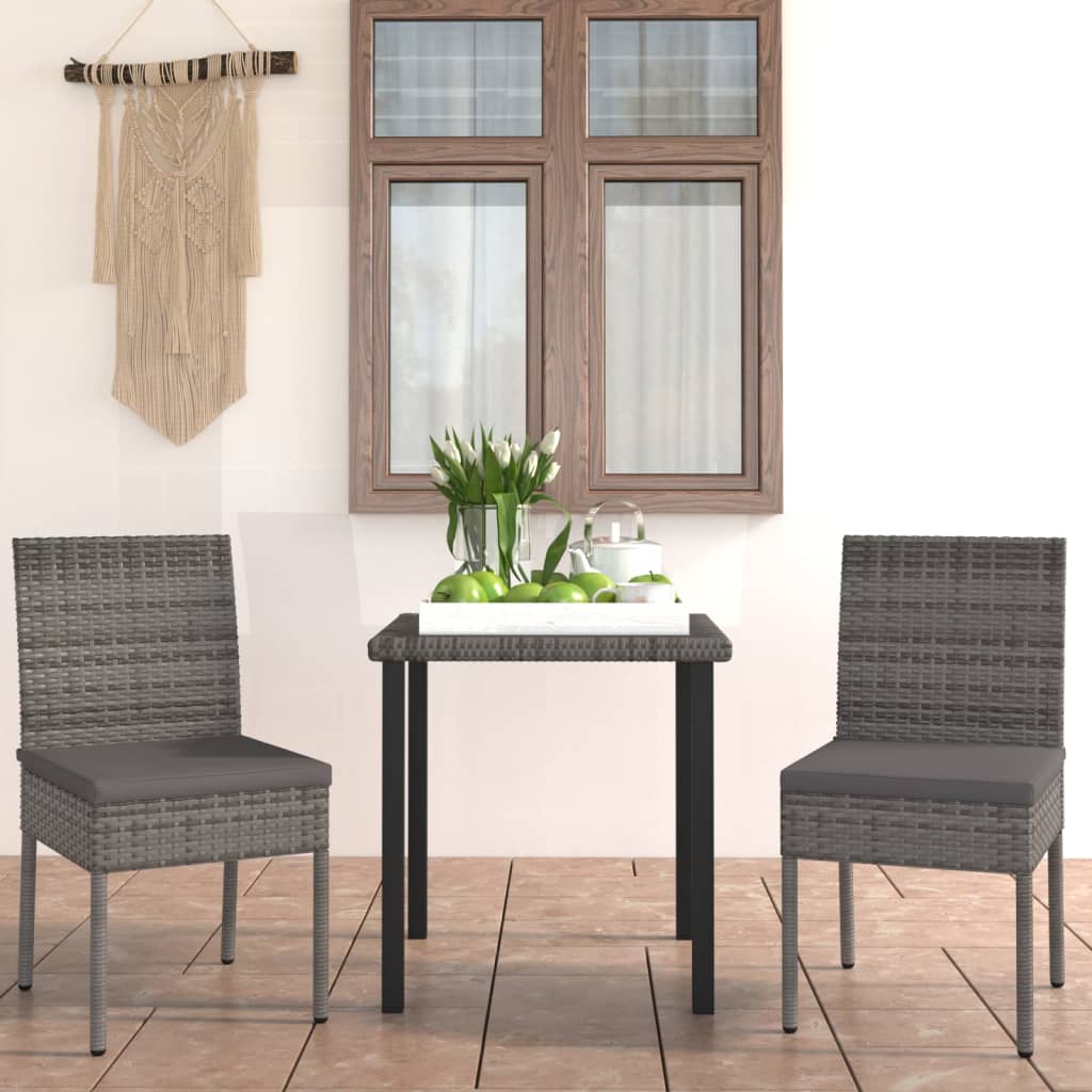 3-delige Tuinset poly rattan grijs is nu te koop bij PeponiXL, paradijselijk wonen!