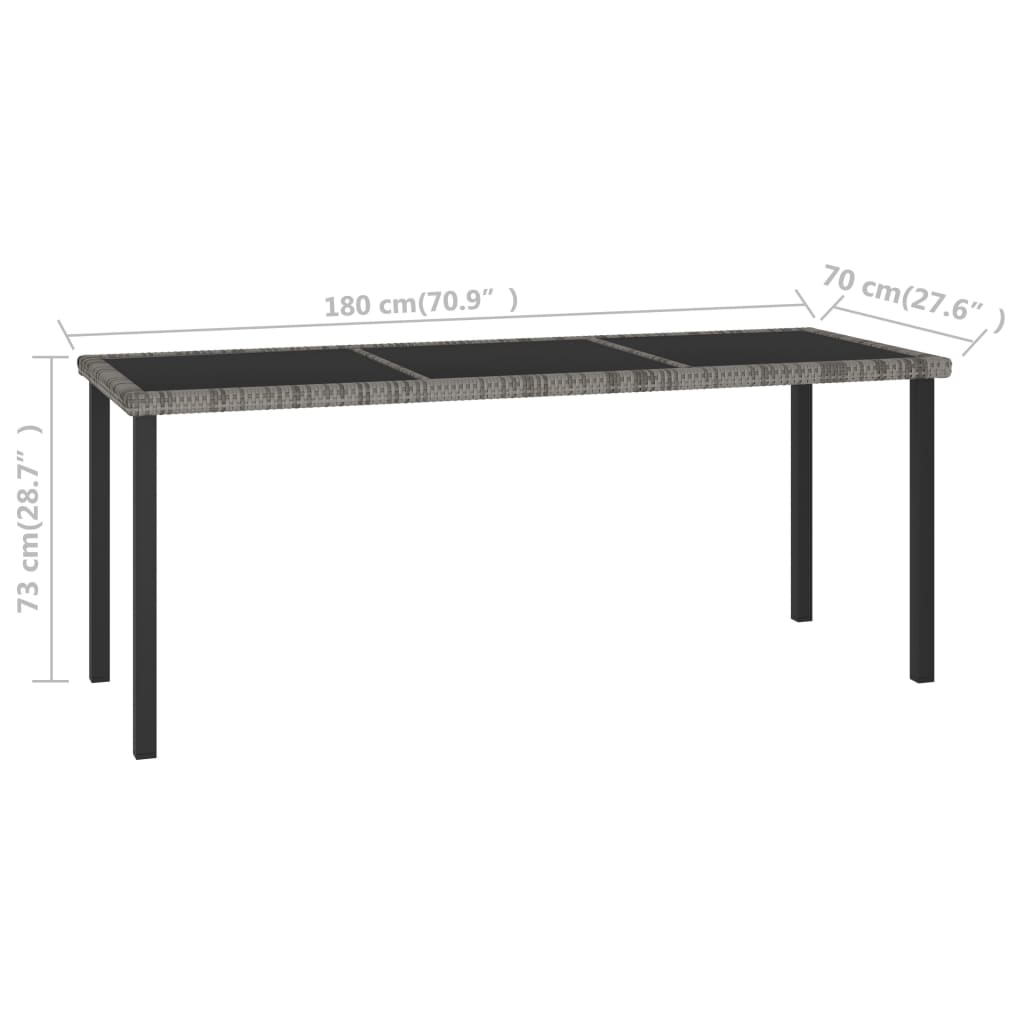 9-delige Tuinset poly rattan grijs is nu te koop bij PeponiXL, paradijselijk wonen!