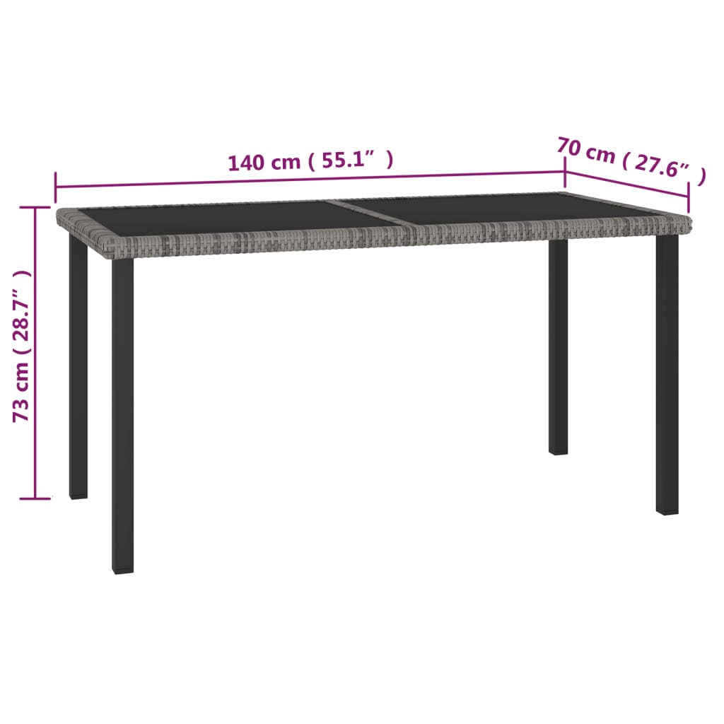 5-delige Tuinset poly rattan grijs is nu te koop bij PeponiXL, paradijselijk wonen!