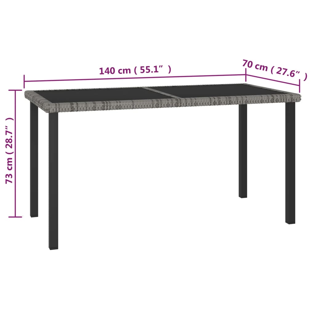 7-delige Tuinset poly rattan grijs is nu te koop bij PeponiXL, paradijselijk wonen!