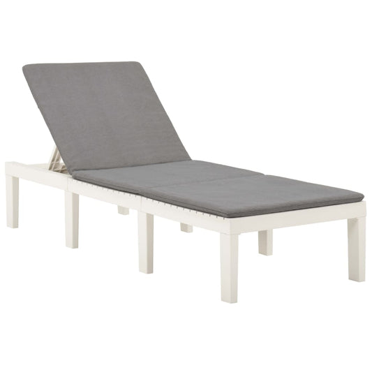 Ligbed met kussen kunststof wit is nu te koop bij PeponiXL, paradijselijk wonen!