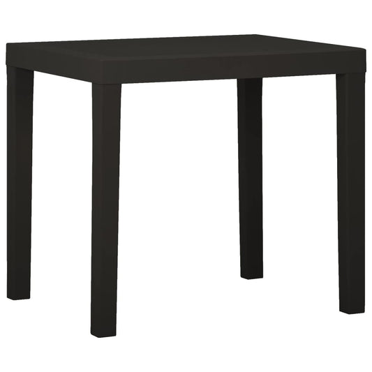 Tuintafel 79x65x72 cm kunststof antracietkleurig is nu te koop bij PeponiXL, paradijselijk wonen!