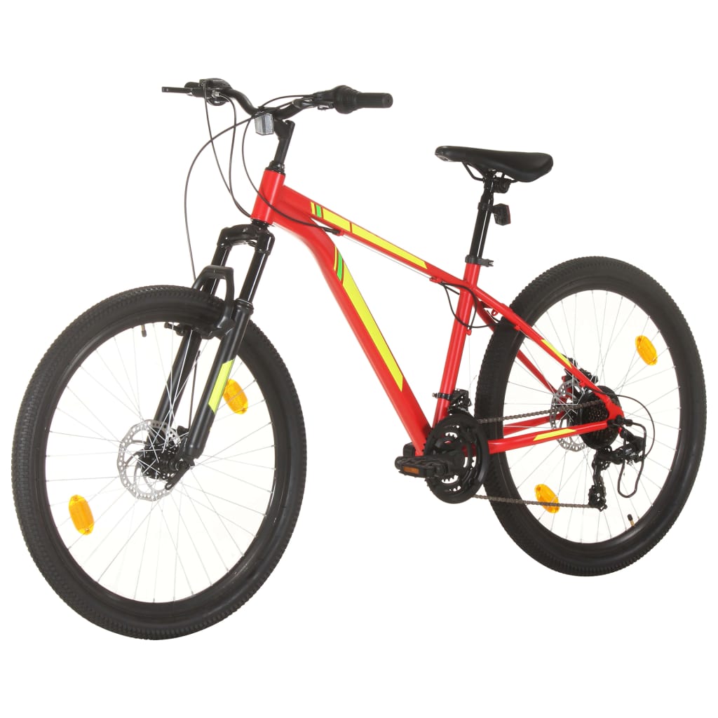 Mountainbike 21 versnellingen 27,5 inch wielen 38 cm frame rood is nu te koop bij PeponiXL, paradijselijk wonen!