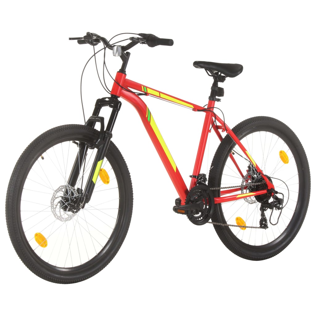 Mountainbike 21 versnellingen 27,5 inch wielen 42 cm frame rood is nu te koop bij PeponiXL, paradijselijk wonen!