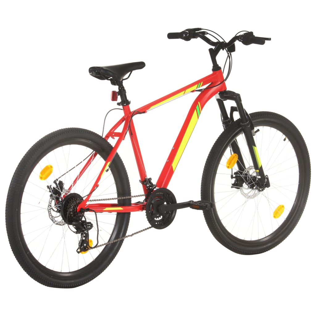 Mountainbike 21 versnellingen 27,5 inch wielen 42 cm frame rood is nu te koop bij PeponiXL, paradijselijk wonen!