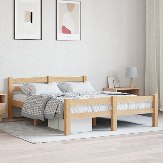 Bedframe massief grenenhout 140x200 cm is nu te koop bij PeponiXL, paradijselijk wonen!