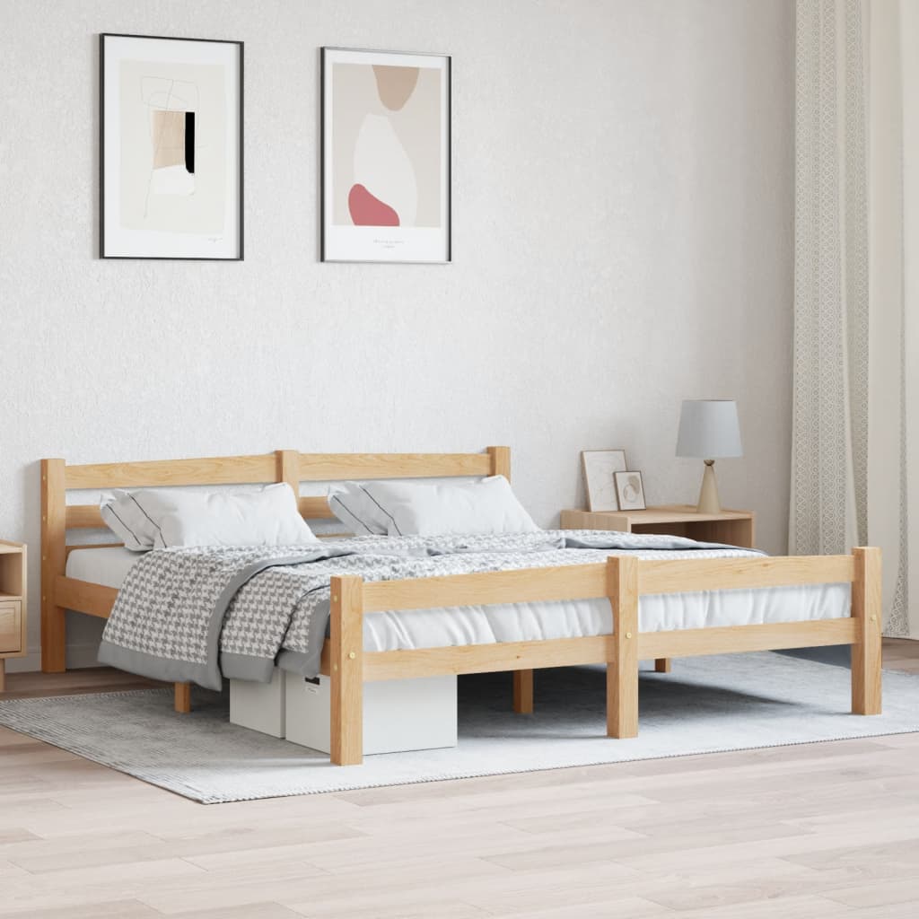 Bedframe massief grenenhout 160x200 cm is nu te koop bij PeponiXL, paradijselijk wonen!