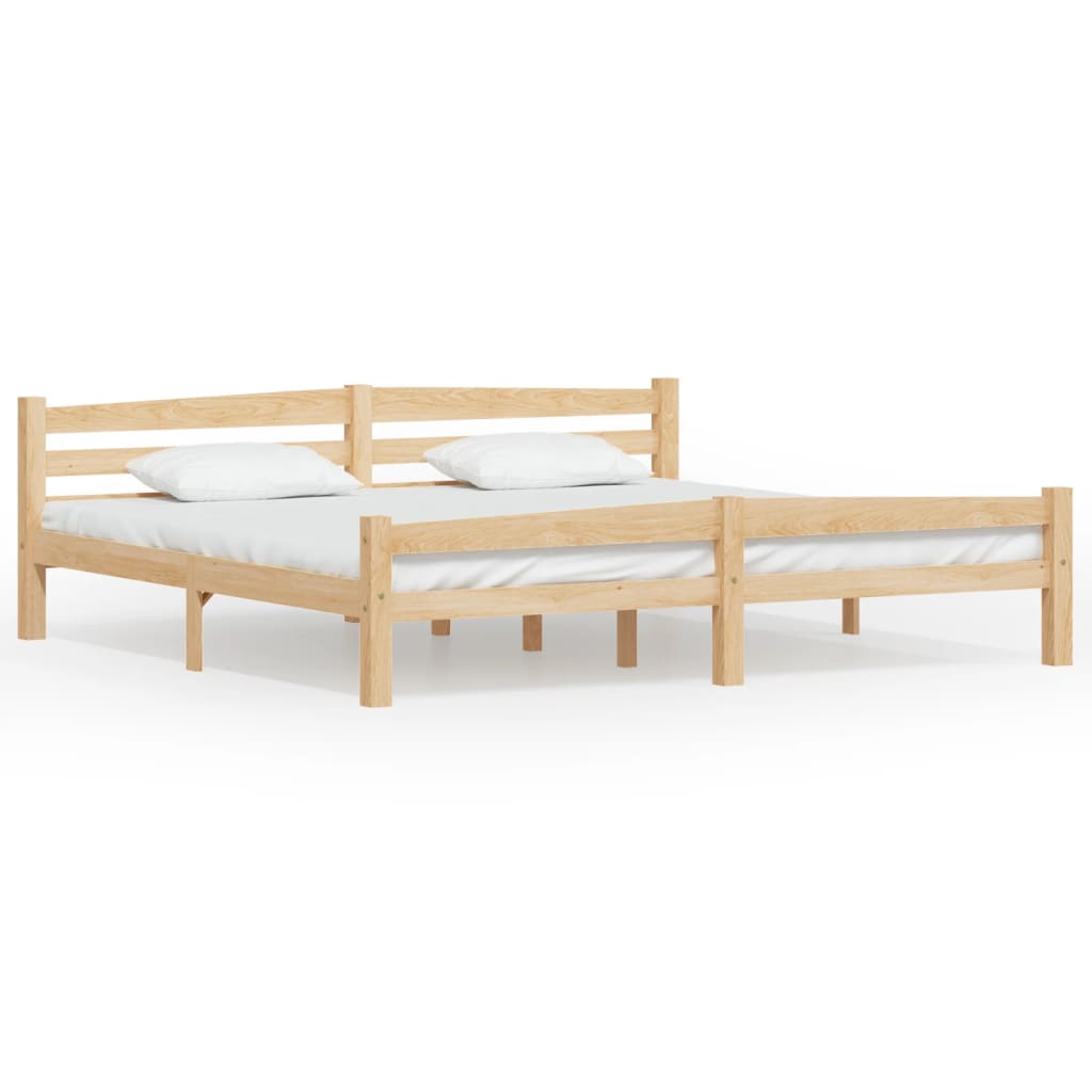 Bedframe massief grenenhout 200x200 cm is nu te koop bij PeponiXL, paradijselijk wonen!