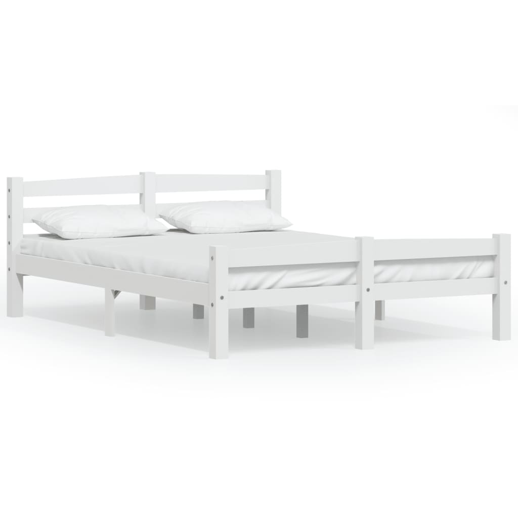 Bedframe massief grenenhout wit 120x200 cm is nu te koop bij PeponiXL, paradijselijk wonen!