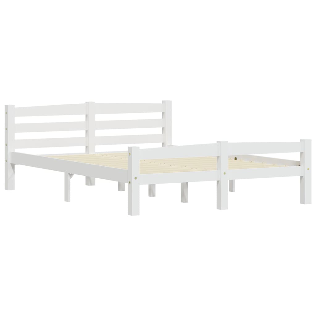 Bedframe massief grenenhout wit 120x200 cm is nu te koop bij PeponiXL, paradijselijk wonen!