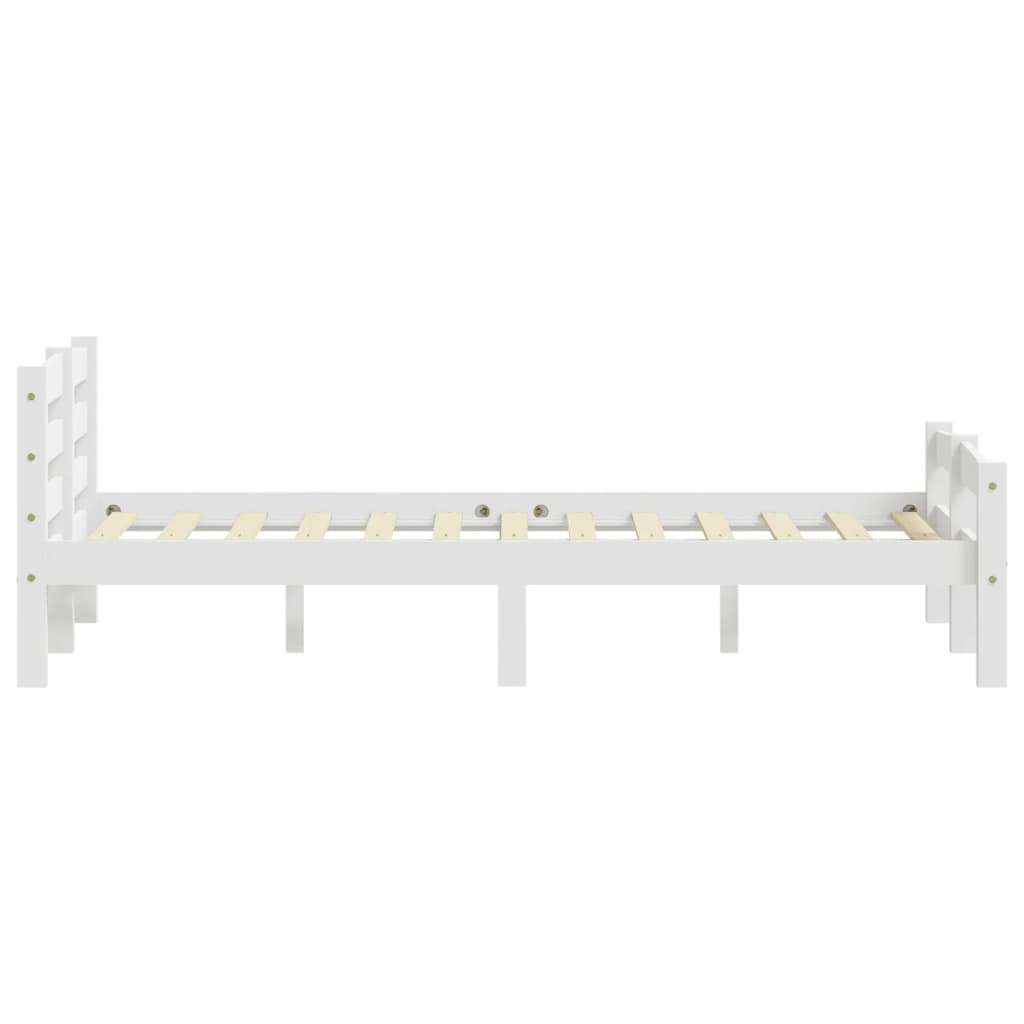 Bedframe massief grenenhout wit 140x200 cm is nu te koop bij PeponiXL, paradijselijk wonen!