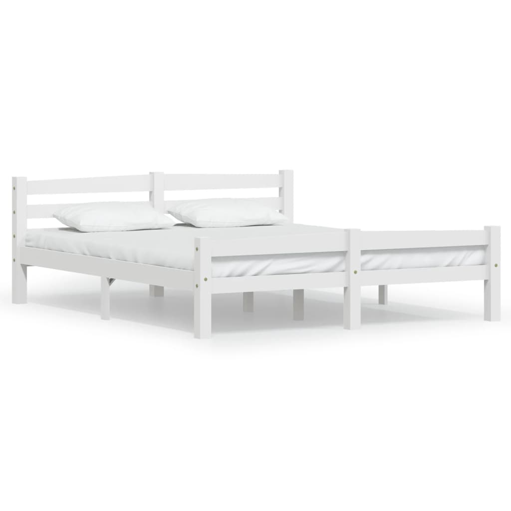 Bedframe massief grenenhout wit 160x200 cm is nu te koop bij PeponiXL, paradijselijk wonen!