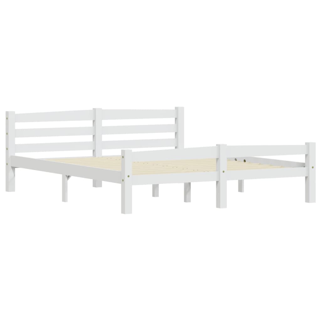 Bedframe massief grenenhout wit 160x200 cm is nu te koop bij PeponiXL, paradijselijk wonen!