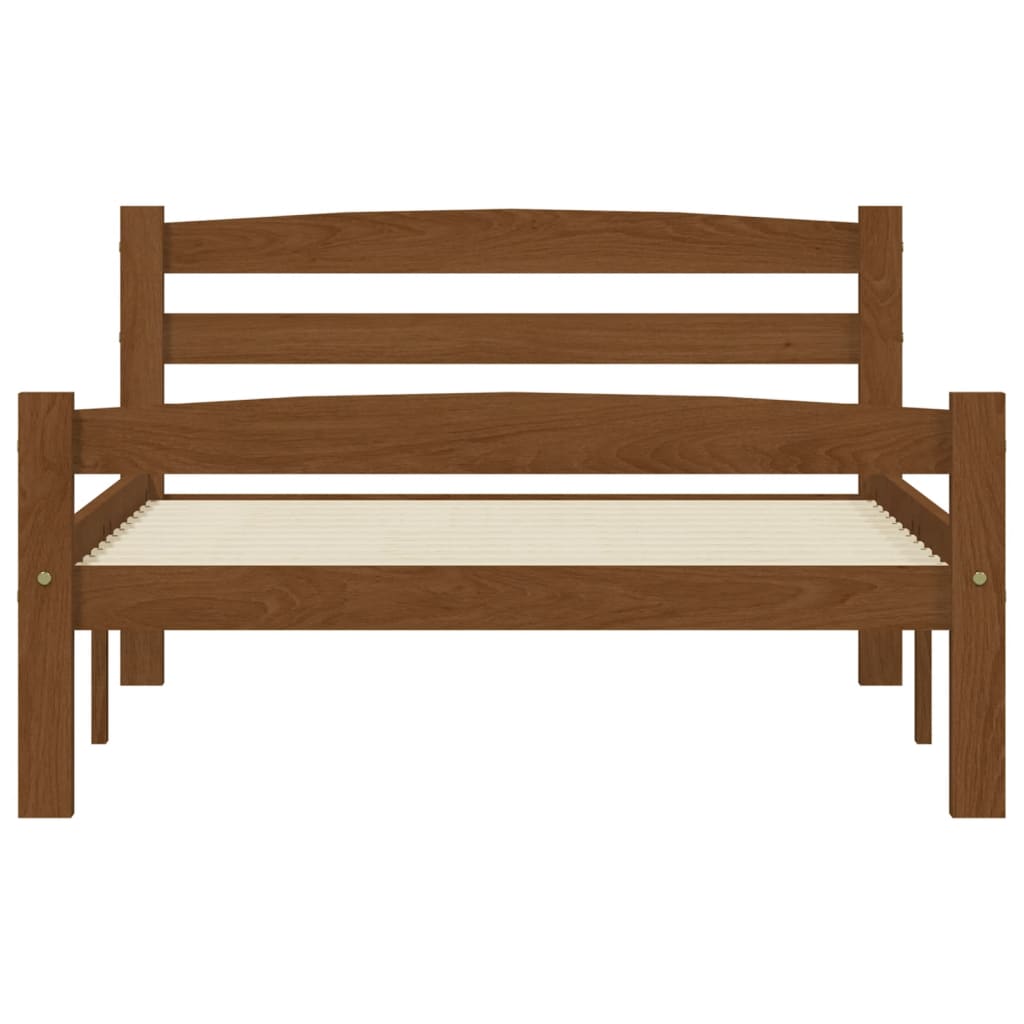 Bedframe massief grenenhout honingbruin 90x200 cm is nu te koop bij PeponiXL, paradijselijk wonen!