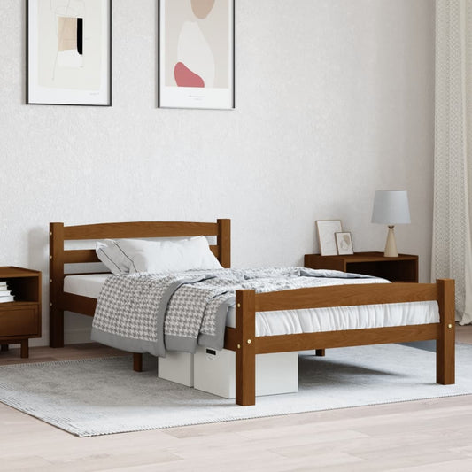 Bedframe massief grenenhout honingbruin 90x200 cm is nu te koop bij PeponiXL, paradijselijk wonen!